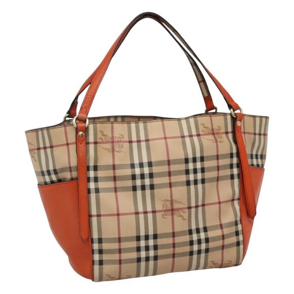 BURBERRY Nova Check Tote Bag PVC Beige Auth - Picture 1 of 16